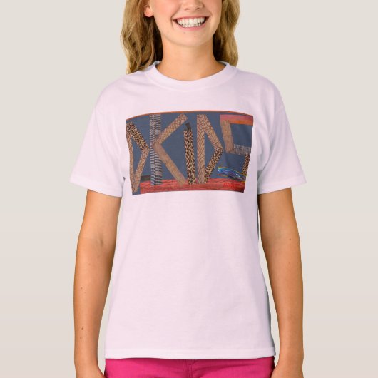 DASCOTT D kinder kleurrijk T-shirt (Voorkant)
