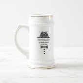 Dasgeschenk voor bruidsjonker met vlinderdas bierpul (Links)