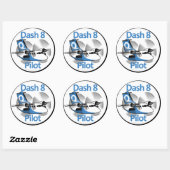 Dash 8 Pilot (Factory Livery) Ronde Sticker (Vel)
