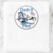 Dash 8 Pilot (Factory Livery) Ronde Sticker (Tas)