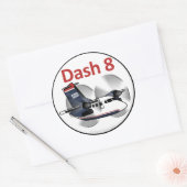 Dash 8 (USAir Express Livery) Ronde Sticker (Envelop)