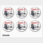 Dash 8 (USAir Express Livery) Ronde Sticker (Vel)