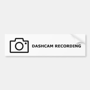 Dash Cam Recording Bumper Sticker