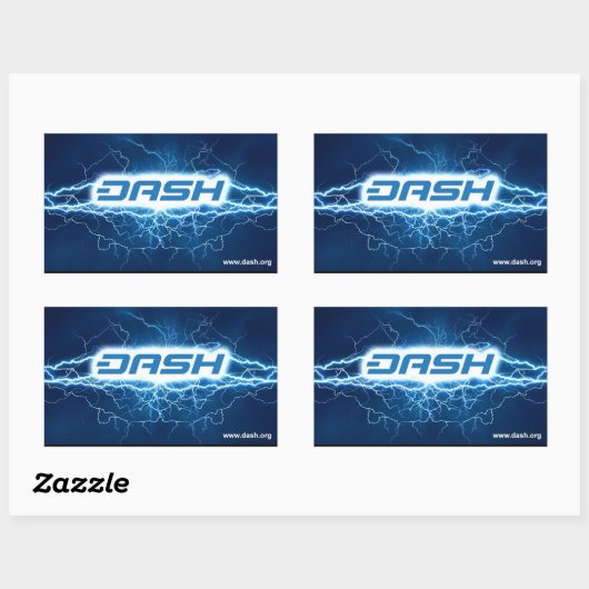 DASH Electric Sicker Rechthoekige Sticker (Vel)