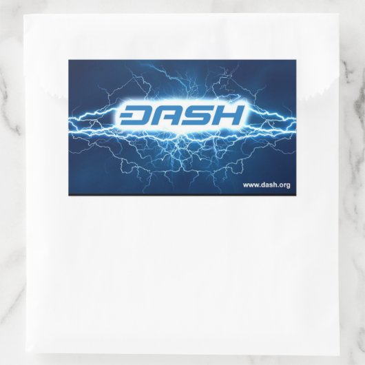 DASH Electric Sicker Rechthoekige Sticker (Tas)