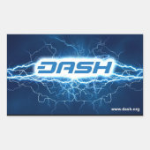 DASH Electric Sicker Rechthoekige Sticker (Voorkant)