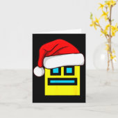 Dash Geometrie Herhaal Kerstmis Kerstman Hoed Spel Kaart (Gele Bloem)