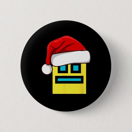 Dash Geometry Herhaal Kerstman Hat Game Video Ronde Button 5,7 Cm (Voorkant)