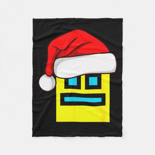 Dash Geometry Repeat Christmas Santa Hat Game Vide Fleece Deken (Voorkant)