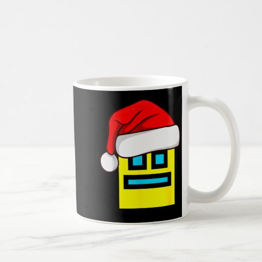 Dash Geometry Repeat Christmas Santa Hat Game Vide Koffiemok (Rechts)