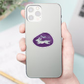 "Dash" Leuke geïllustreerde grijze lange hond paar Sticker (Telefoon)
