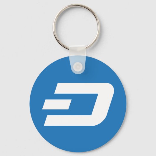Dash Logo Symbol Cryptocurrency Coin Sleutelhanger (Voorkant)