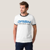 DASH Mannen Ringer Blue T-shirt (Voorkant volledig)