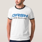DASH Mannen Ringer Blue T-shirt (Voorkant)