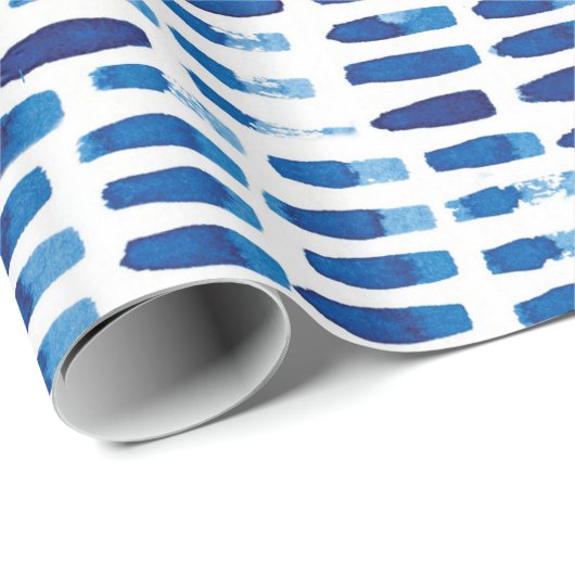 Dash-patroon Waterverf zeemuipenseel | Cadeaupapier (Rol Hoek)