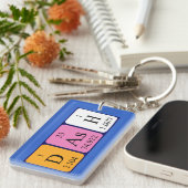 Dash periodieke lijstnaam keying sleutelhanger (Voorkant Rechts)