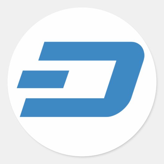 Dash Sticker, witte achtergrond Ronde Sticker (Voorkant)