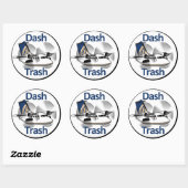 Dash Trash (United Express kleurstelling) Ronde Sticker (Vel)