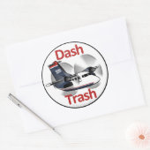 Dash Trash (USAir Express kleurstelling) Ronde Sticker (Envelop)