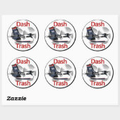 Dash Trash (USAir Express kleurstelling) Ronde Sticker (Vel)