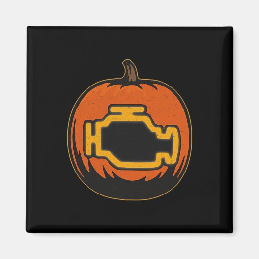 Dashboard Car Check Engine Grappige Pompoen Hallow Magneet (Voorkant)