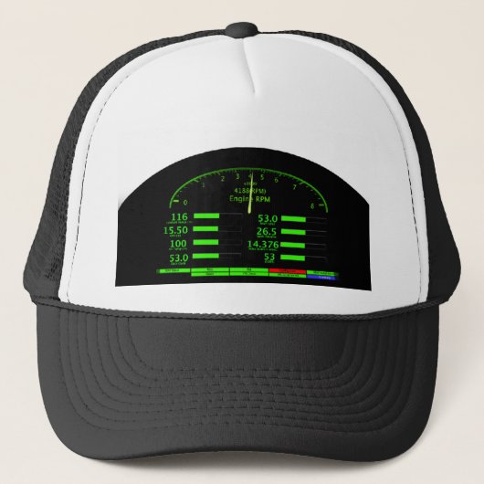 Dashboard-gloed met zwart Lijst Trucker Pet (Voorkant)