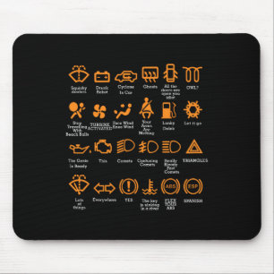 Dashboard Iconen Koffie Mok Auto Guy Car Lover Mec Muismat