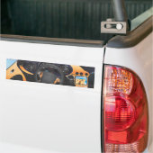 Dashboard van sportauto bumpersticker (Op Truck)