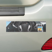 Dashboard van sportauto bumpersticker (Op auto)