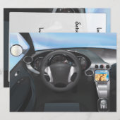 Dashboard van sportauto kaart (Voorkant / Achterkant)