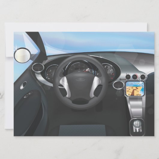Dashboard van sportauto kaart (Voorkant)