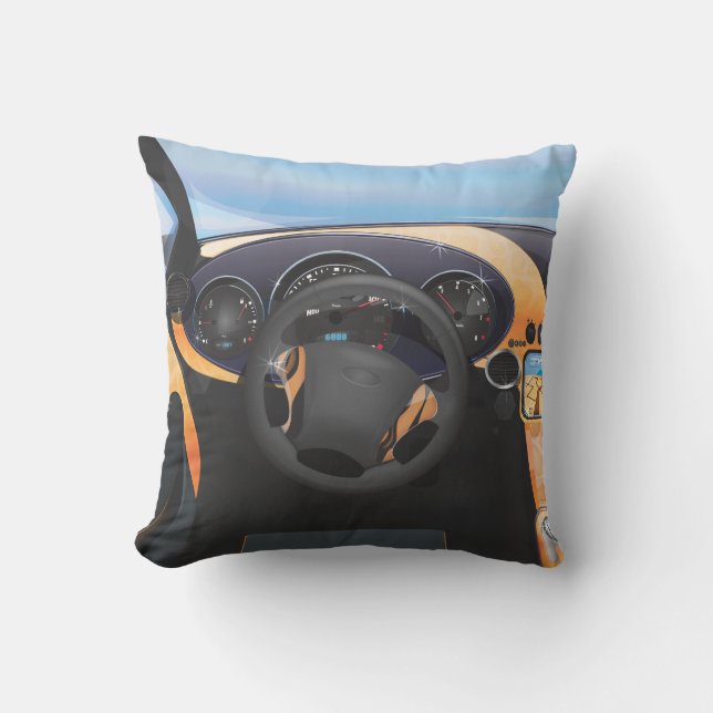 Dashboard van sportauto kussen (Voorkant)