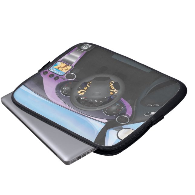 Dashboard van sportauto laptop sleeve (Voorkant onderkant)