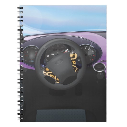 Dashboard van sportauto notitieboek (Voorkant)