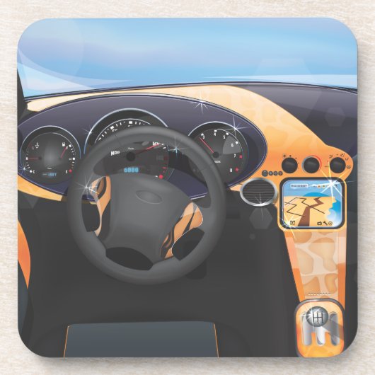 Dashboard van sportauto onderzetter (Voorkant)
