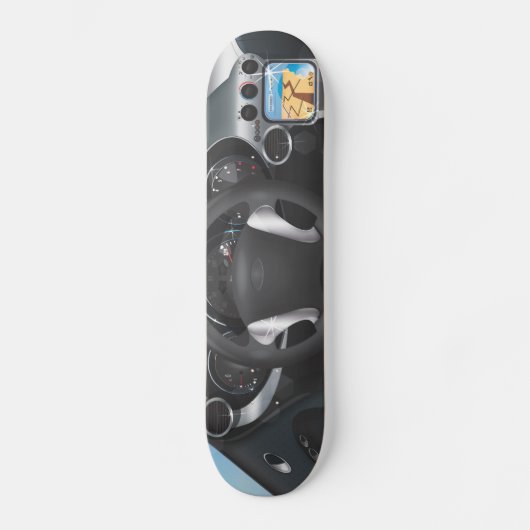 Dashboard van sportauto persoonlijk skateboard (Voorkant)