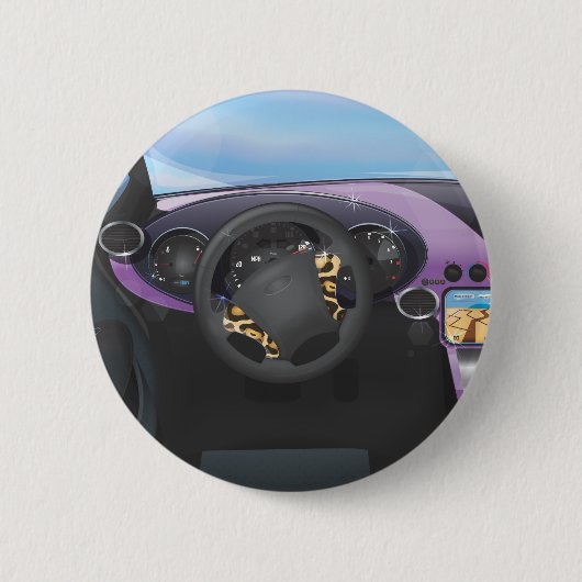 Dashboard van sportauto ronde button 5,7 cm (Voorkant)