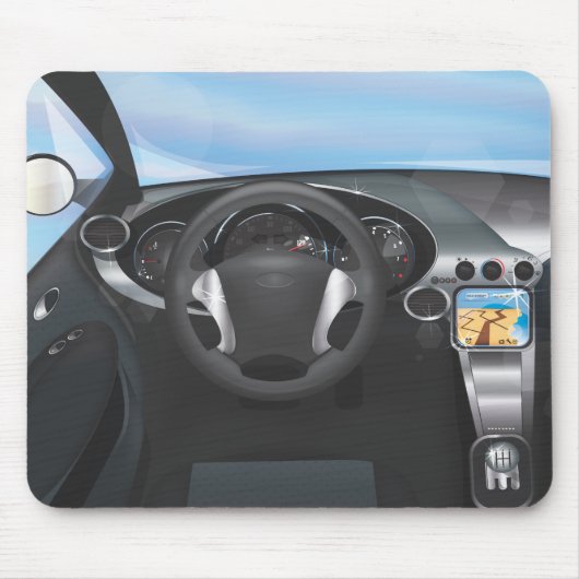 Dashboard van sportwagen muismat (Voorkant)