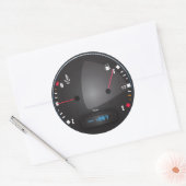 Dashboard-wijzerplaat brandstof en temperatuur aut ronde sticker (Envelop)