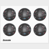 Dashboard-wijzerplaat brandstof en temperatuur aut ronde sticker (Vel)