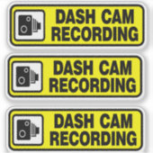 Dashcam In Auto Camera Opname Sticker (Voorkant)