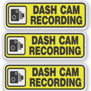 Dashcam In Auto Camera Opname Sticker
