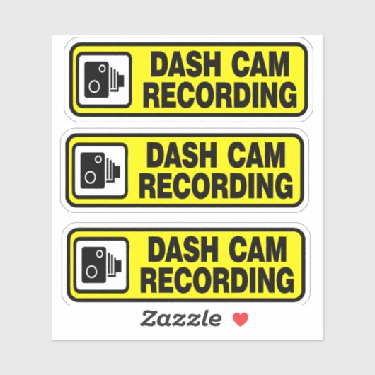 Dashcam In Auto Camera Opname Sticker (Vel)