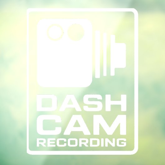 Dashcam In Car Camera Recording Raamsticker (Vel 3)