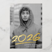 Dashed 2025 Folie Foto Afstuderen Aankondiging (Voorkant)