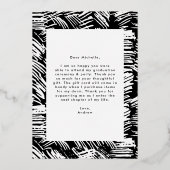 Dashed Afstudeerder Folie Foto Afstuderen Hartelij Uitnodiging (Achterkant)