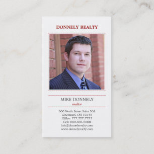 Dashed Border (rood) Foto Visitekaartje