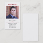 Dashed Border (rood) Foto Visitekaartje (Voorkant / Achterkant)