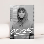 Dashed Class of 2025 Modern Photo Afstuderen Aankondiging