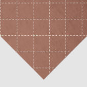 Dashed Diamond Grid Geometric Deep Rust Tissuepapier (Detail)